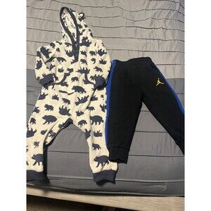 2 Piece Toddler Boys Lot Carters 18 M Sleeper Jordan‎ Sweatpants Loungewear